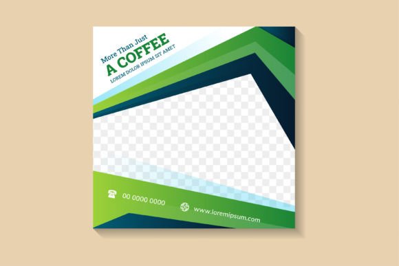 A Coffee Square Banner Template Guide
