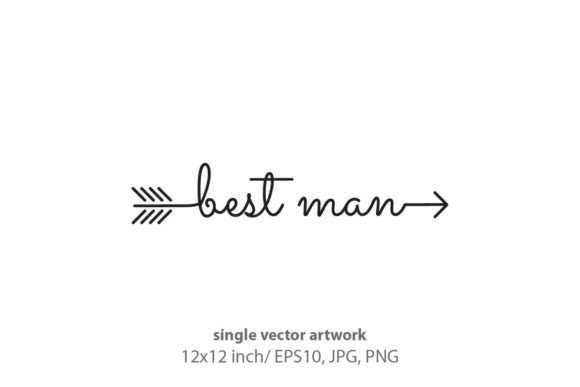 Best Man Starts & Ends Arrow Clipart