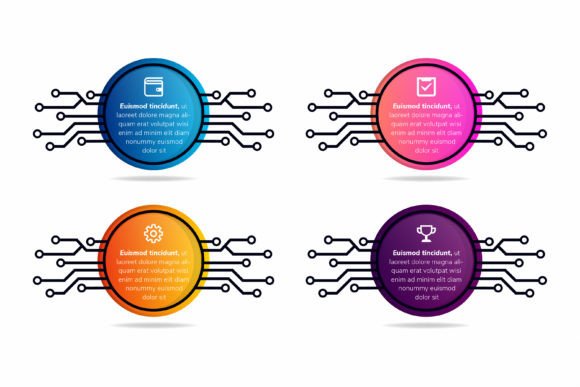 Circle Circuit Infographic: Vector Design Guide