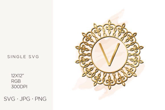Elevating Design Projects with the Golden Ornamental Monogram Letter V