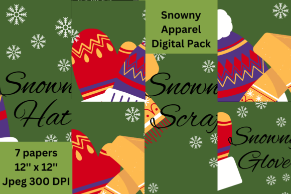 Elevating Winter Design Projects with Snowny Apparel Snowflakes Digital Paper