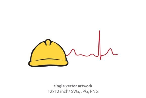 Evaluating the Yellow Hard Hat with Red Heart Line for Professional Design Projects