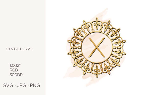 Golden Ornamental Monogram Letter X: Design Guide