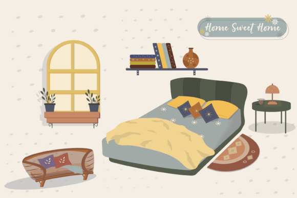 Living Room Furniture Illustration Guide