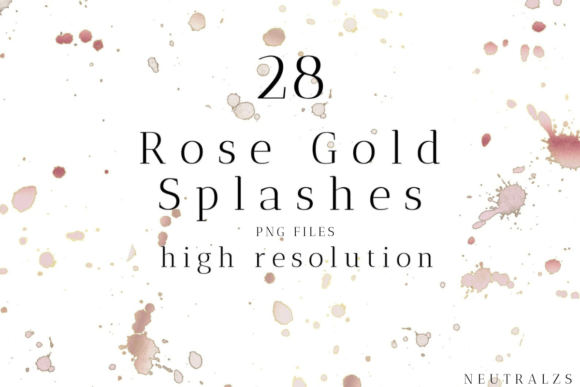 Rose Gold Splashes Clipart: Design Guide