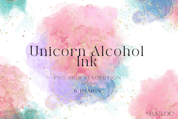 Strategic Application of Unicorn Alcohol Ink Watercolor Graphics in Modern Branding