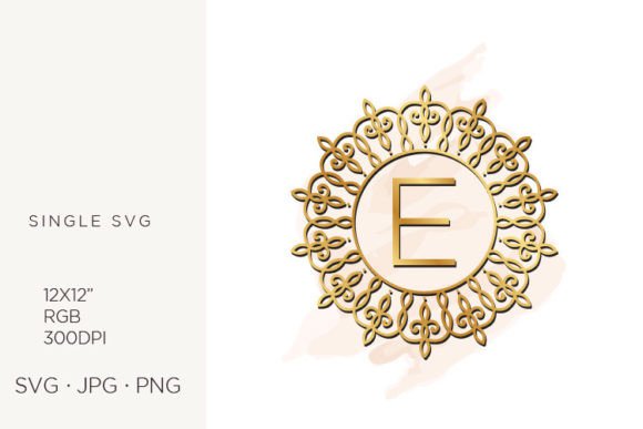 Strategic Branding with the Golden Ornamental Monogram Letter E