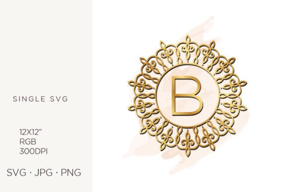 Strategic Branding with the Golden Ornamental Monogram Letter B