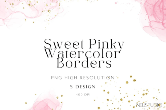 Sweet Pink Watercolor Border Guide