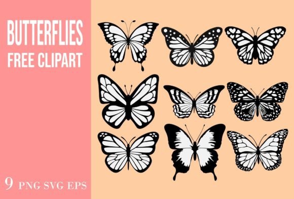 Transform Projects With Versatile Butterflies Clipart