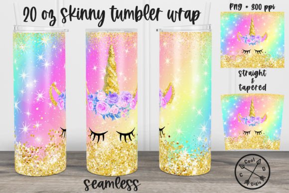Transforming Sublimation Projects with the Unicorn Head Rainbow Gold Tumbler Wrap