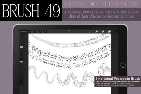 Unleashing Artistic Versatility with Procreate Brush 49 – Abstract Suite