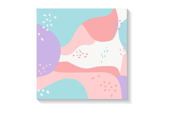 Wave Pastel Square Background Guide
